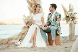 Pareja boda en la playa